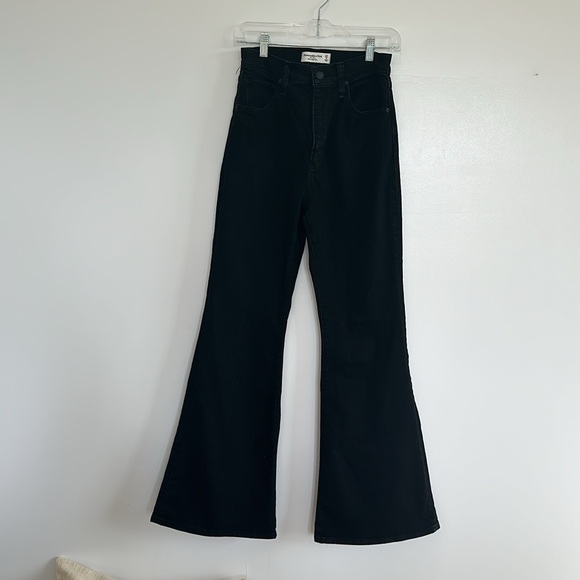 Abercrombie & Fitch Black Flare Jeans - Picture 2 of 9